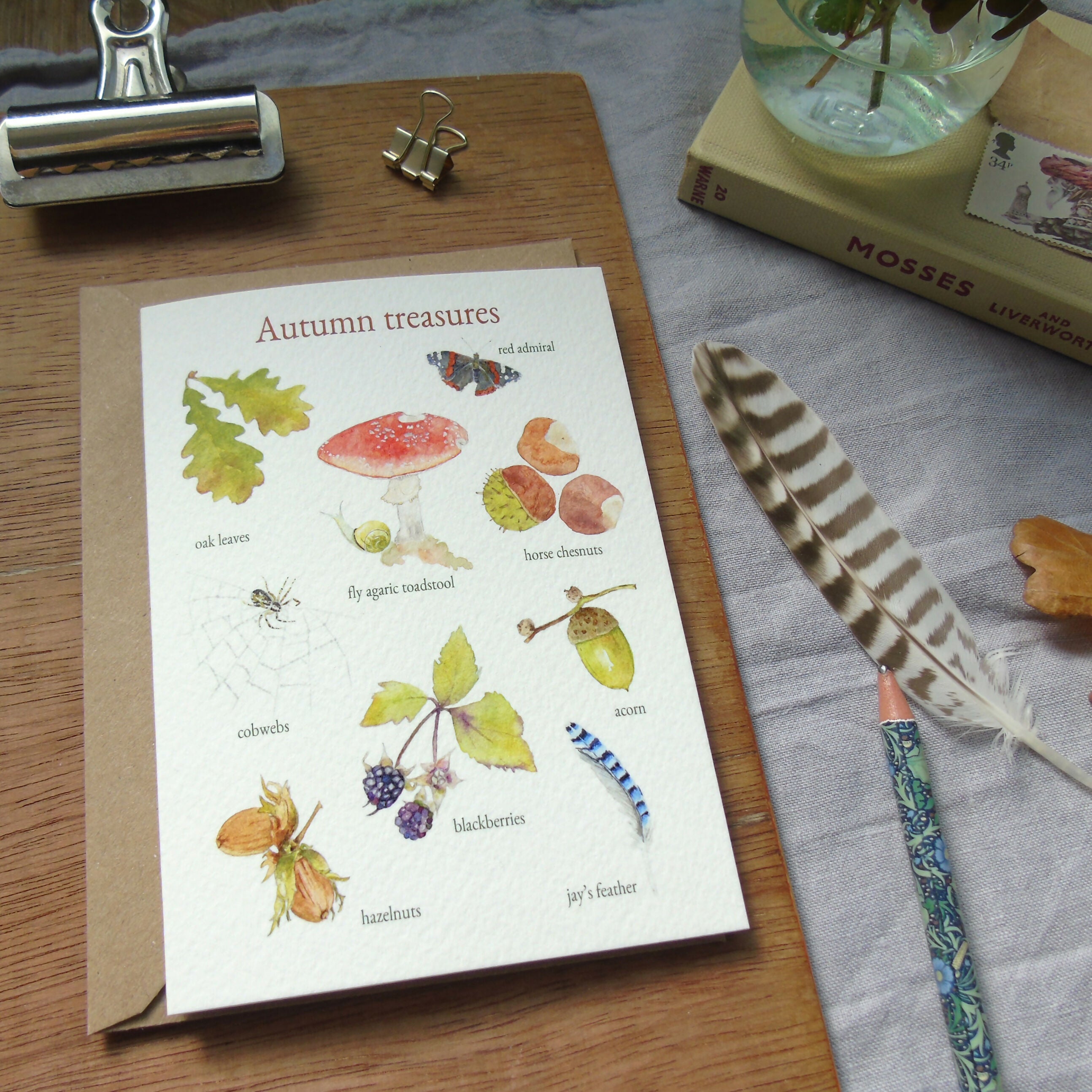Autumn Treasures Greetings Card