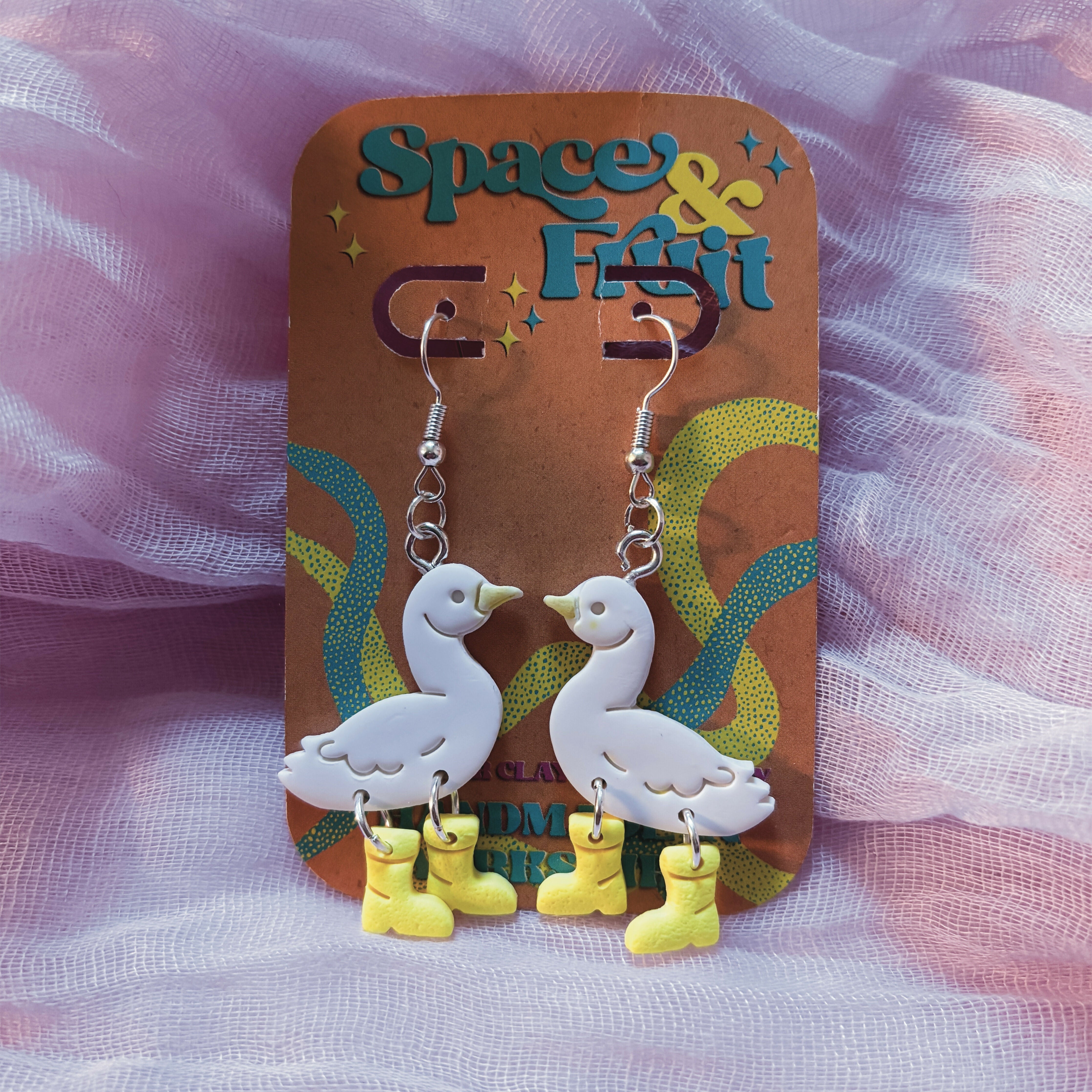 Silly Goose Polymer Clay Earrings