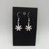 White Flower Enamel Earrings