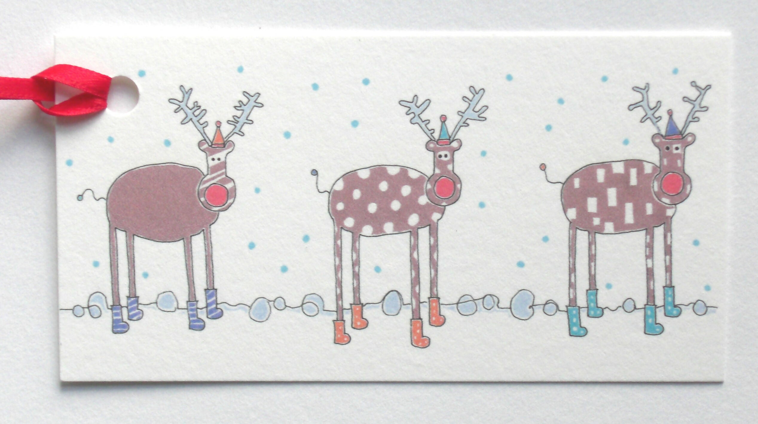 christmas reindeer tag