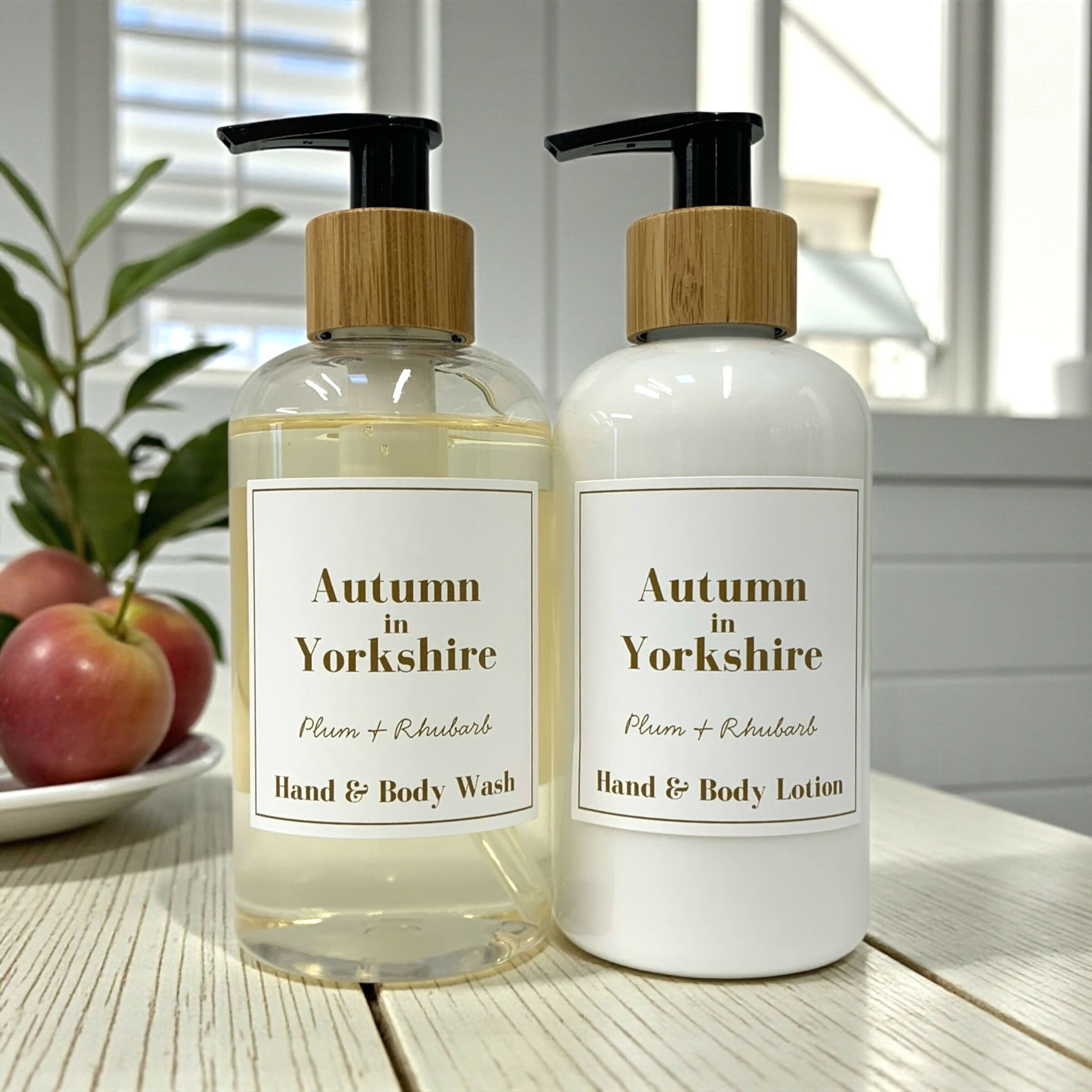 Autumn in Yorkshire - Plum and Rhubarb Hand Care Set 2 x 250ml
