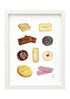 Framed Biscuits Illustration in a White Frame