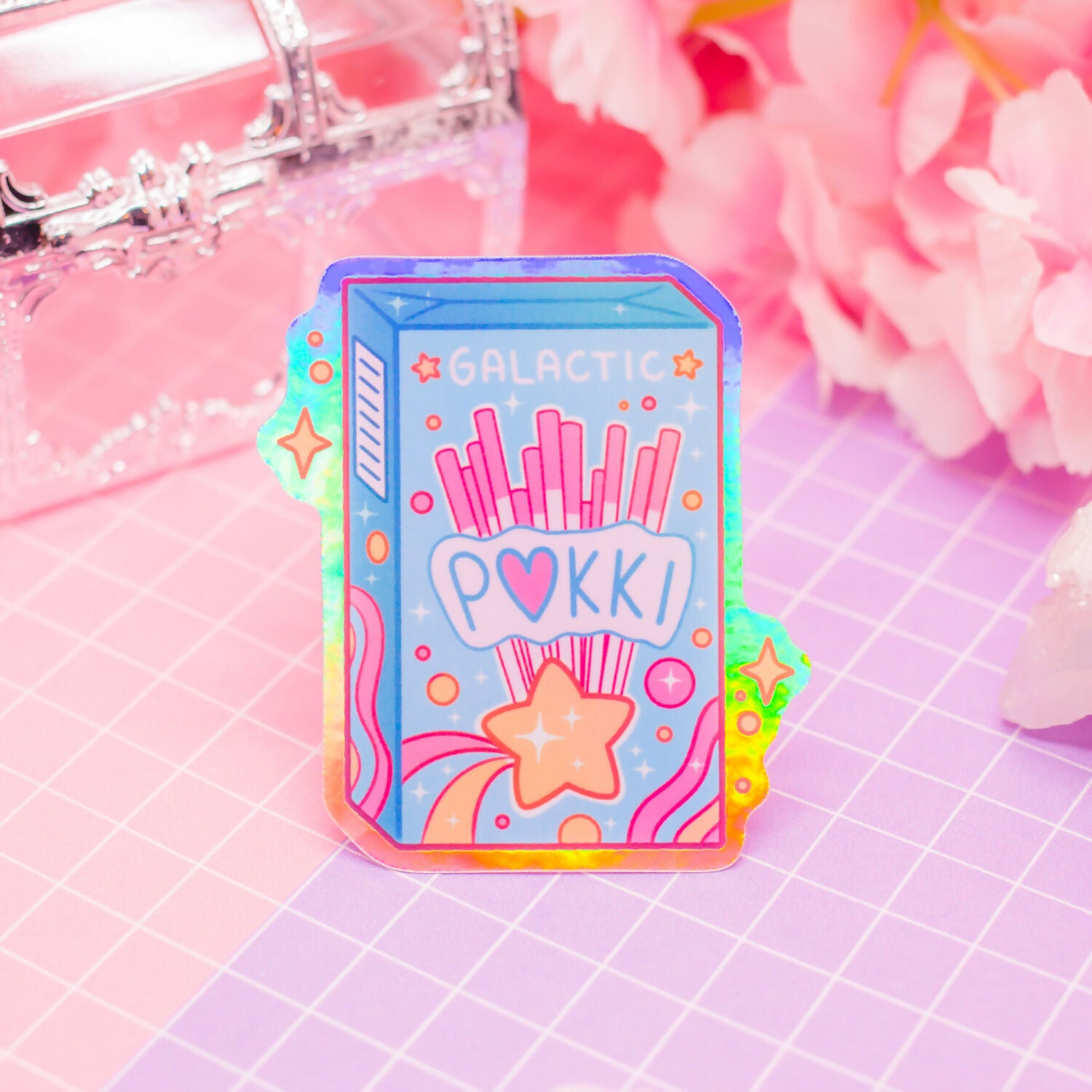Holographic Sticker - Galactic Snack "Pokki"