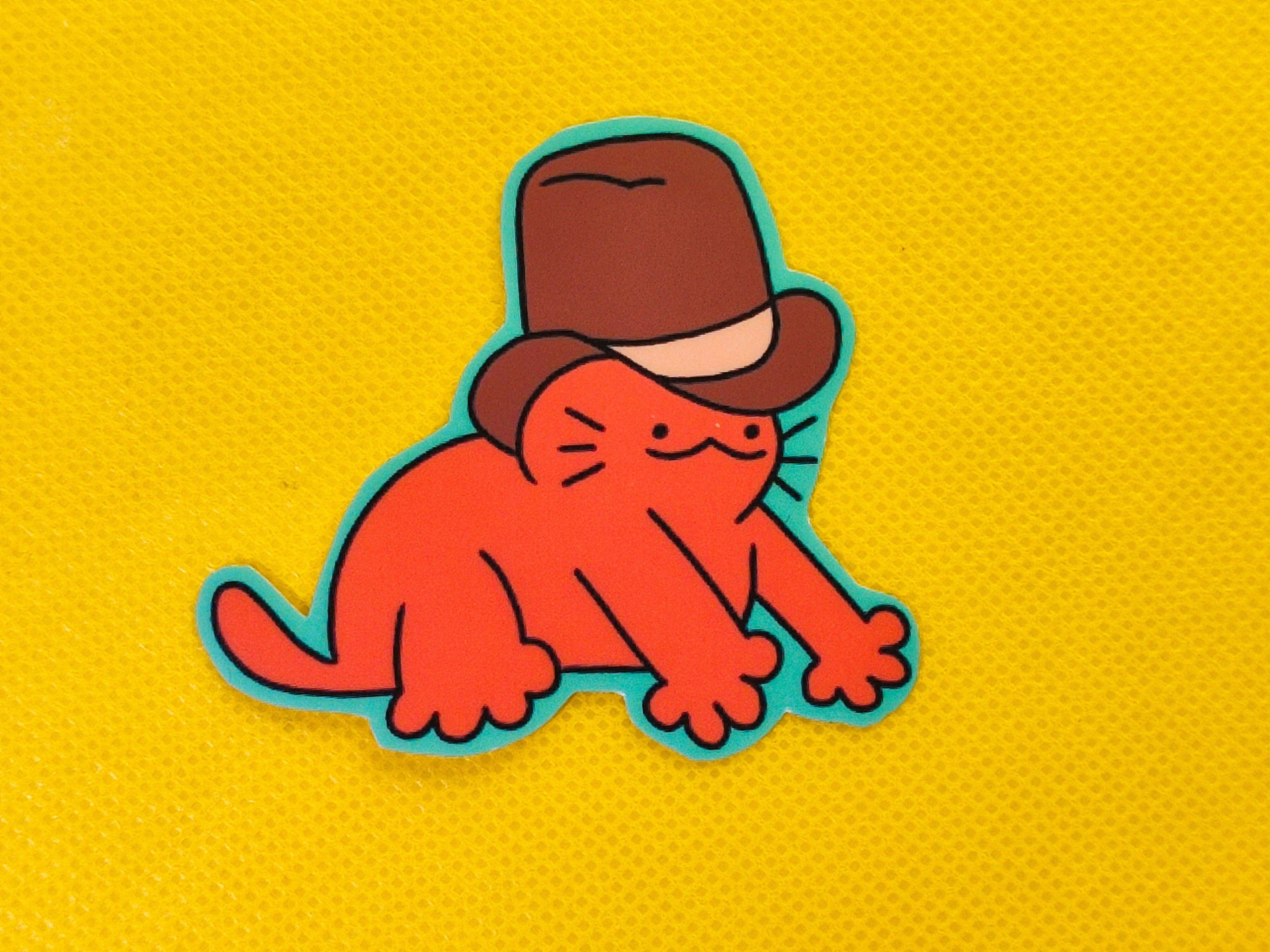 Cowboy Cat Vinyl Sticker