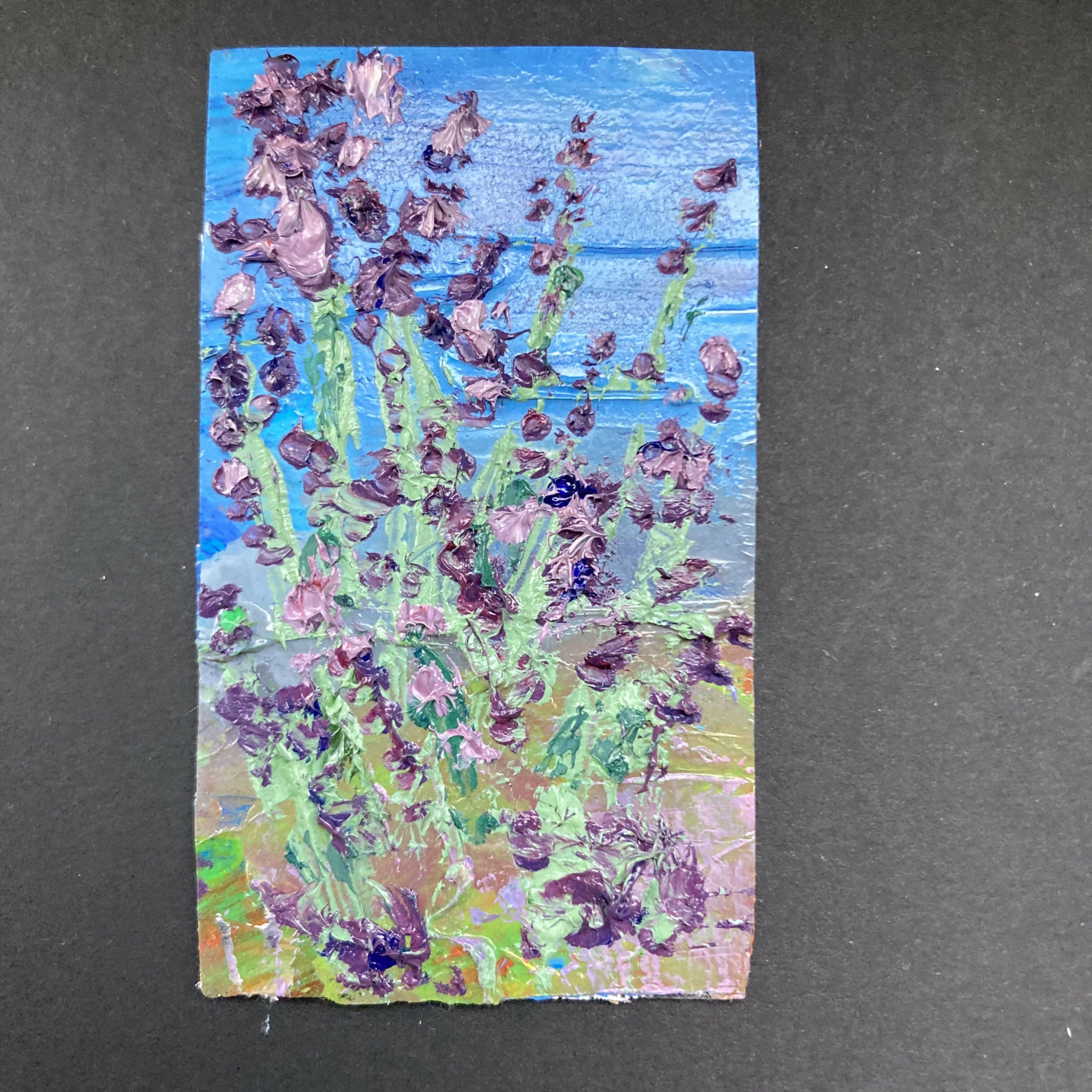 Lavender - Mini Canvas Oil Painting Fridge Magnet