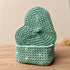 Crochet Heart Shaped Basket with Lid