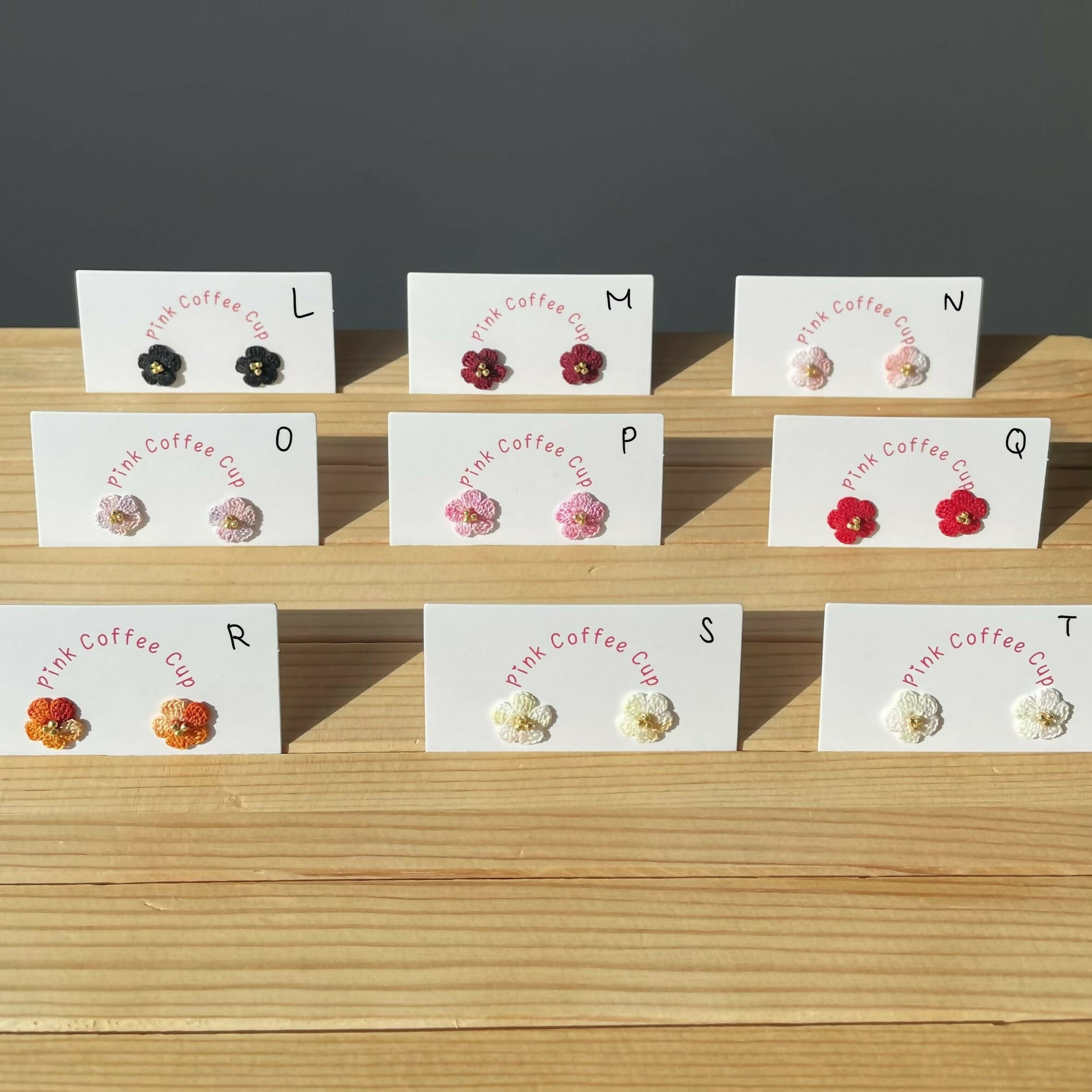 Micro Crochet Small Flower Stud Earrings