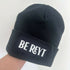 Be Reyt Cuffed Rectangular Patch Beanie Hat