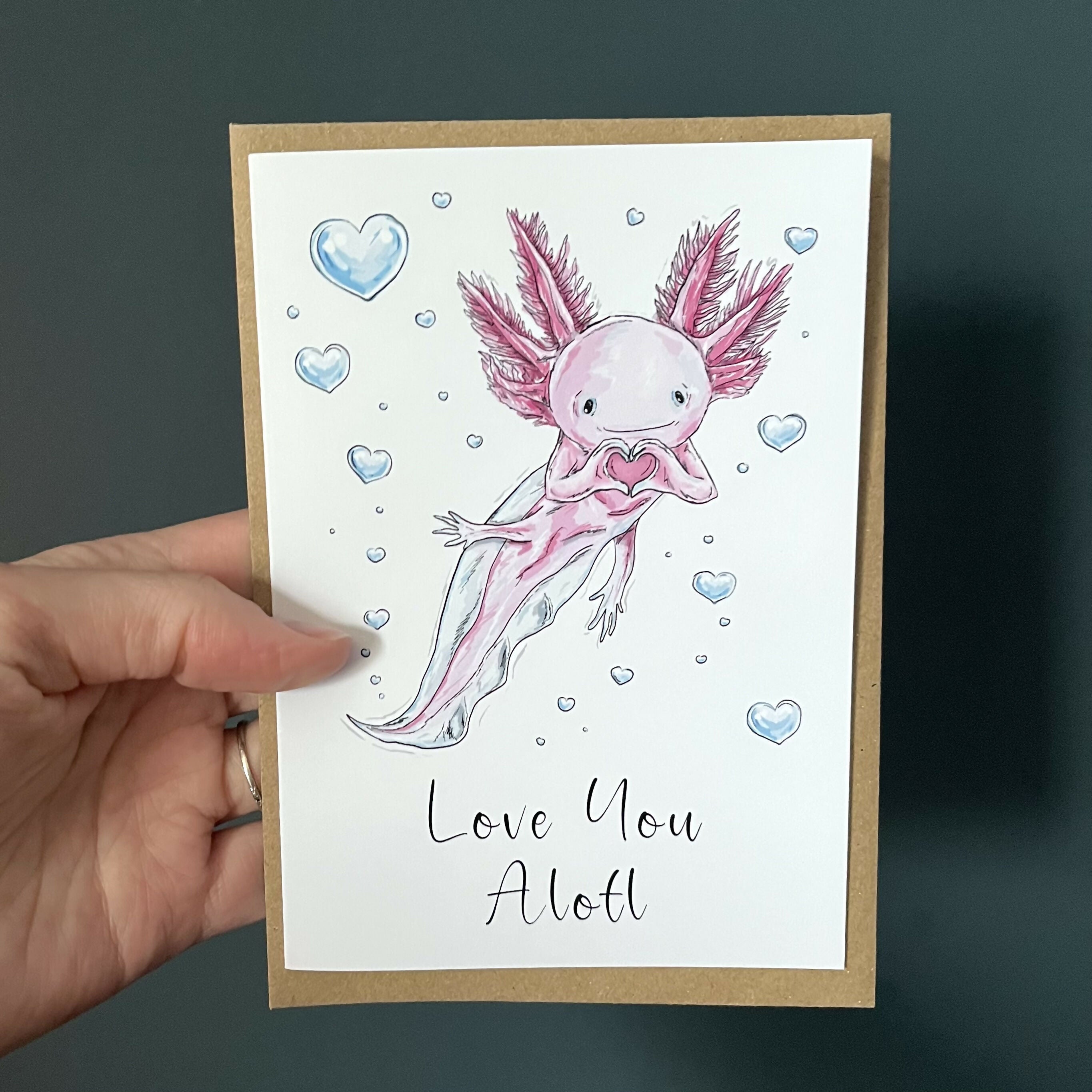 Love You Alotl Greetings Card