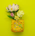 Mini Clay Vase with Faux Flowers