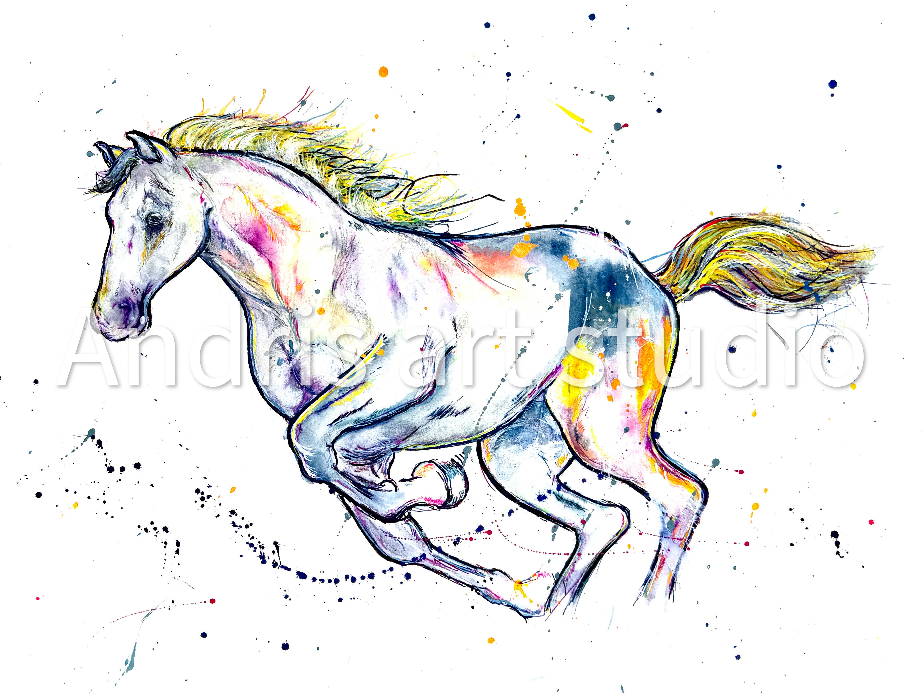 WHITE STALLION FINE ART PRINT