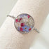 Sister Pressed Flower Bracelet Stainless Steel