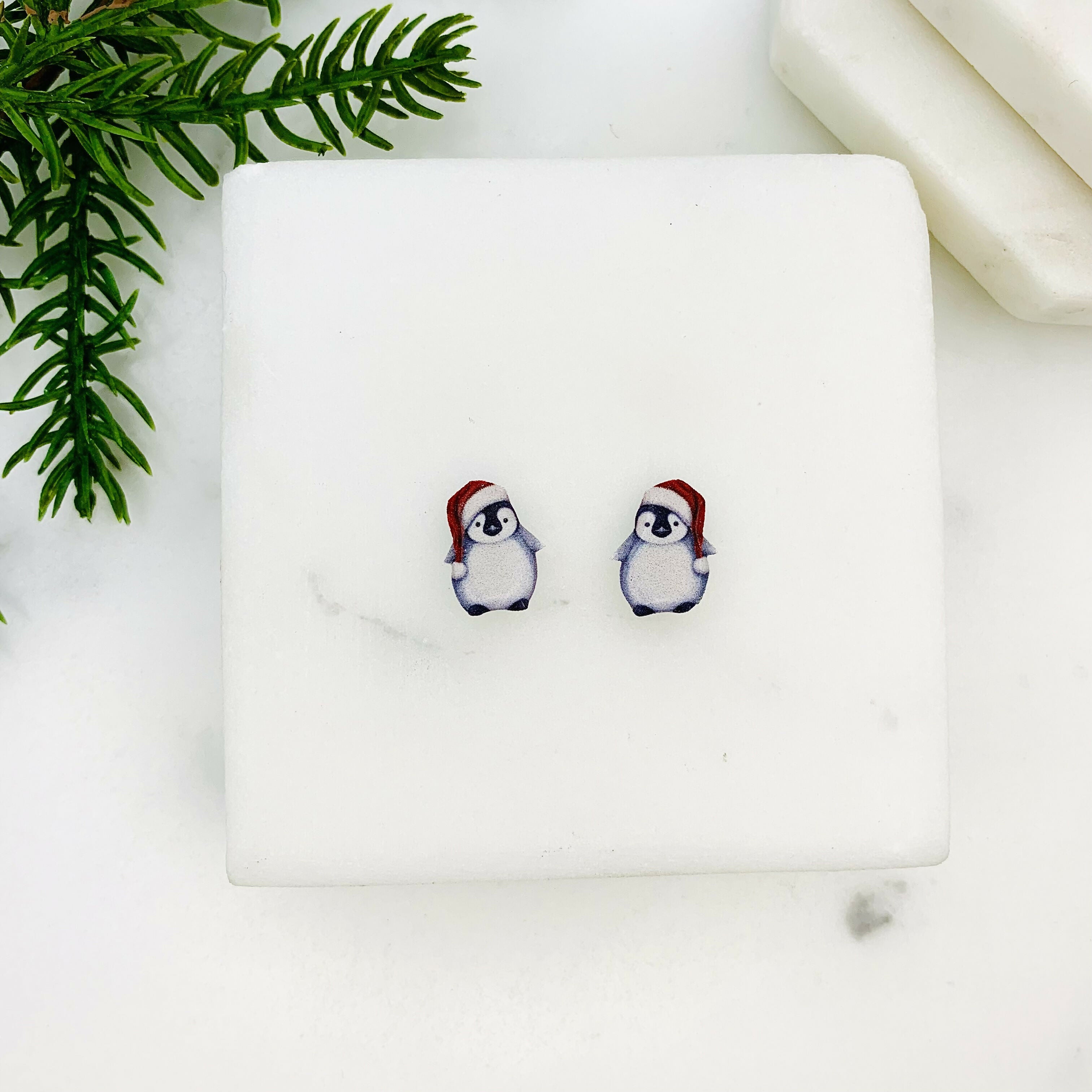 Baby Christmas Penguin In Santa Hat