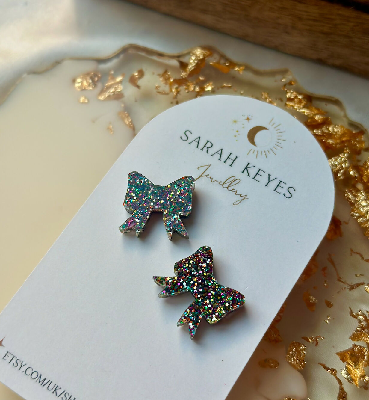CUTE, CHRISTMAS BOW STUDS