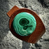 Handcrafted Natural Leather & Malachite Gemstone Bracelet - Size S or M