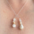 HEALING CRYSTAL & STERLING SILVER CROWN CHAKRA PENDANT WITH BAROQUE PEARL AND 18” CHAIN