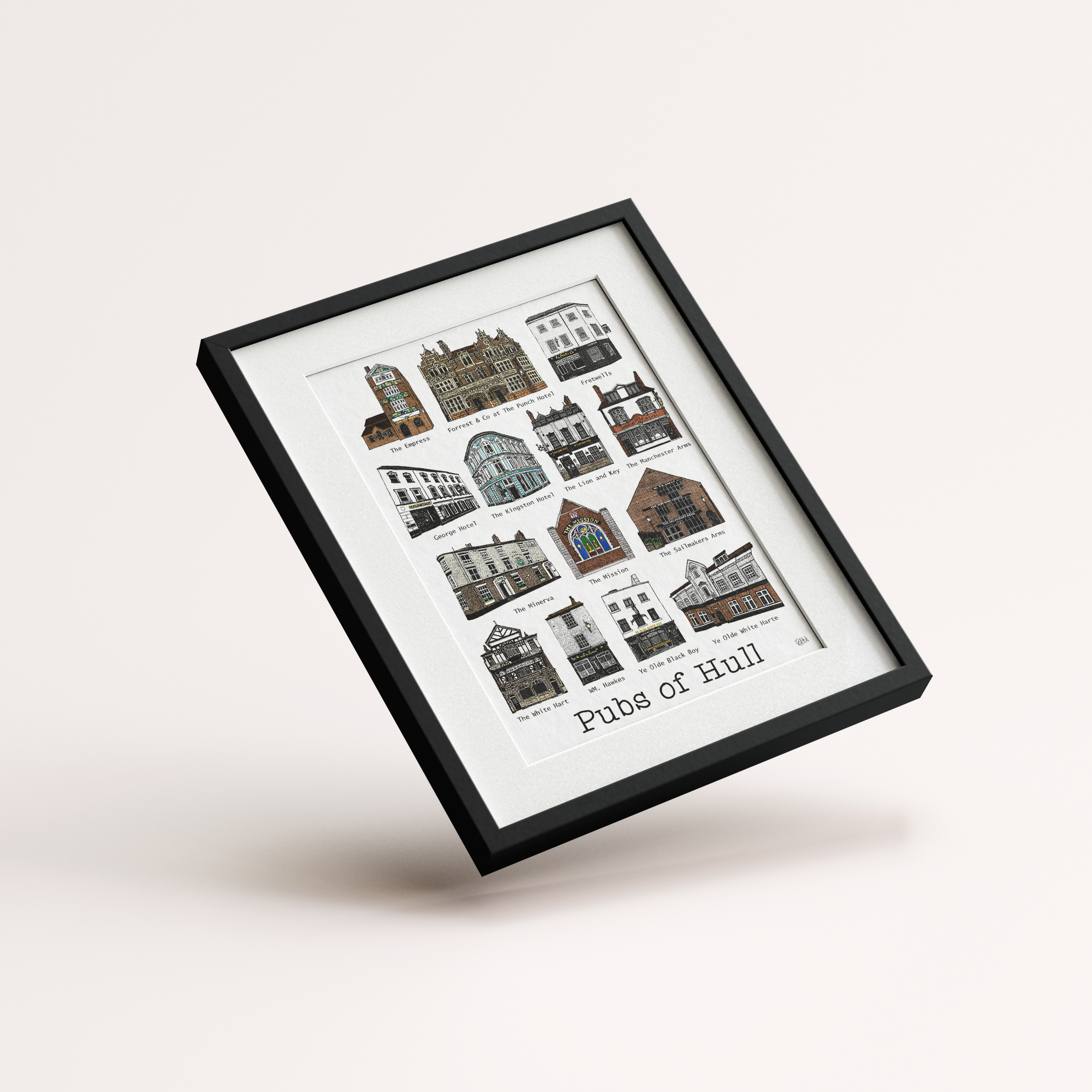 'Pubs of Hull' Print