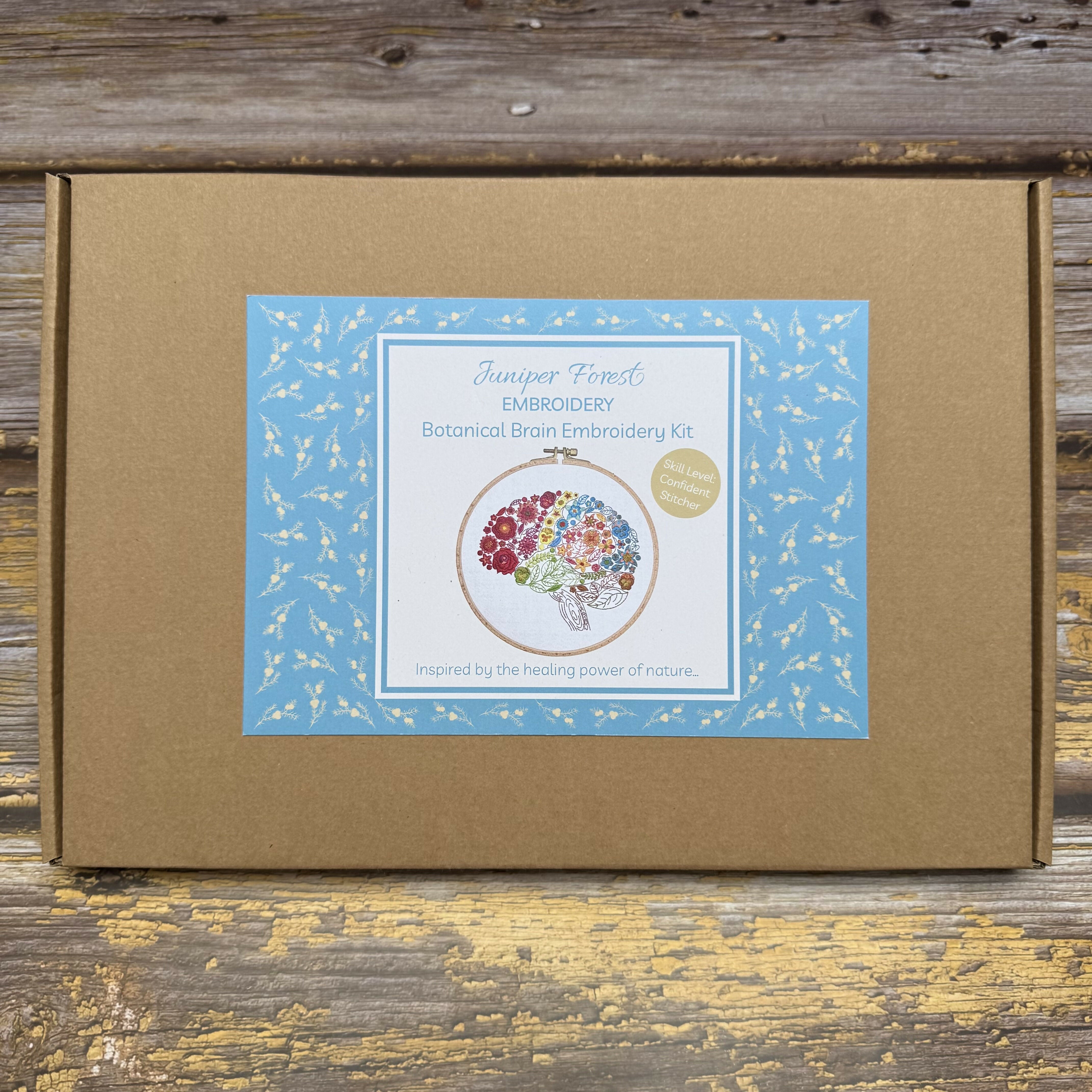 Botanical Brain Embroidery Kit