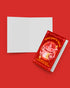Red Lucky Cat "Glad you’re back, the germs were scared of you anyway ” Greetings Card