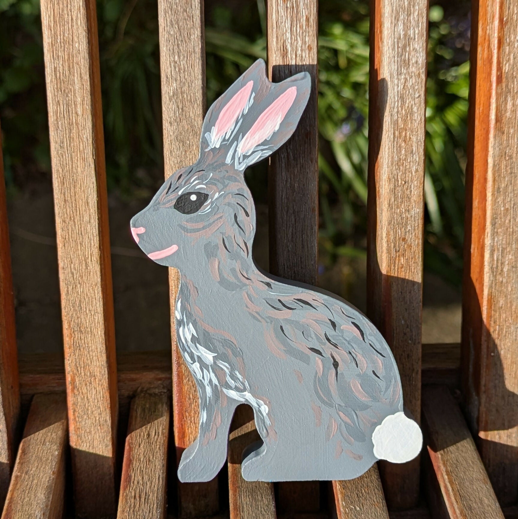 Hand Painted Wooden Rabbit