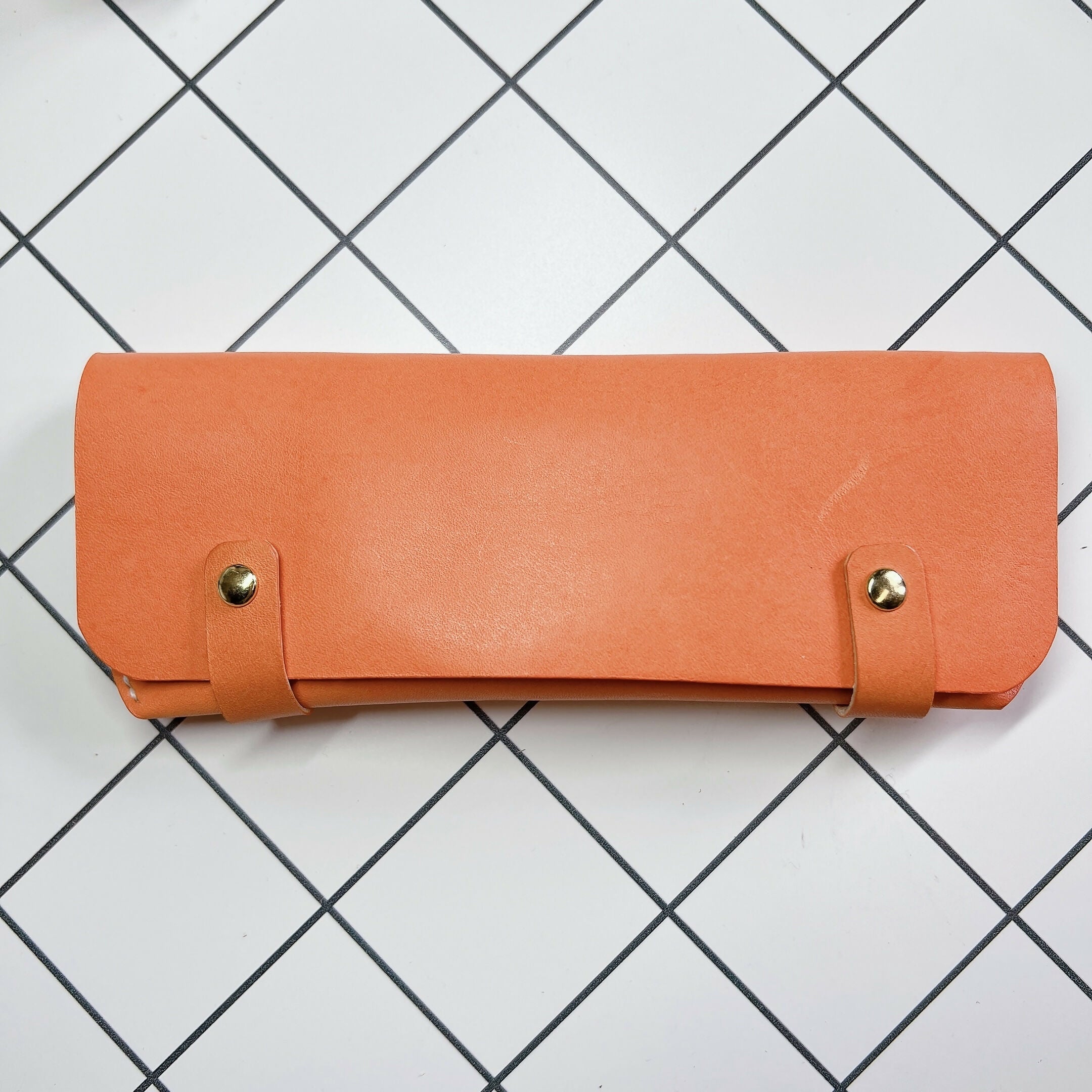 TwinSnap Leather Pencil Case/Glasses Case