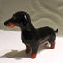 Ceramic Black and tan dachshund dog sculpture