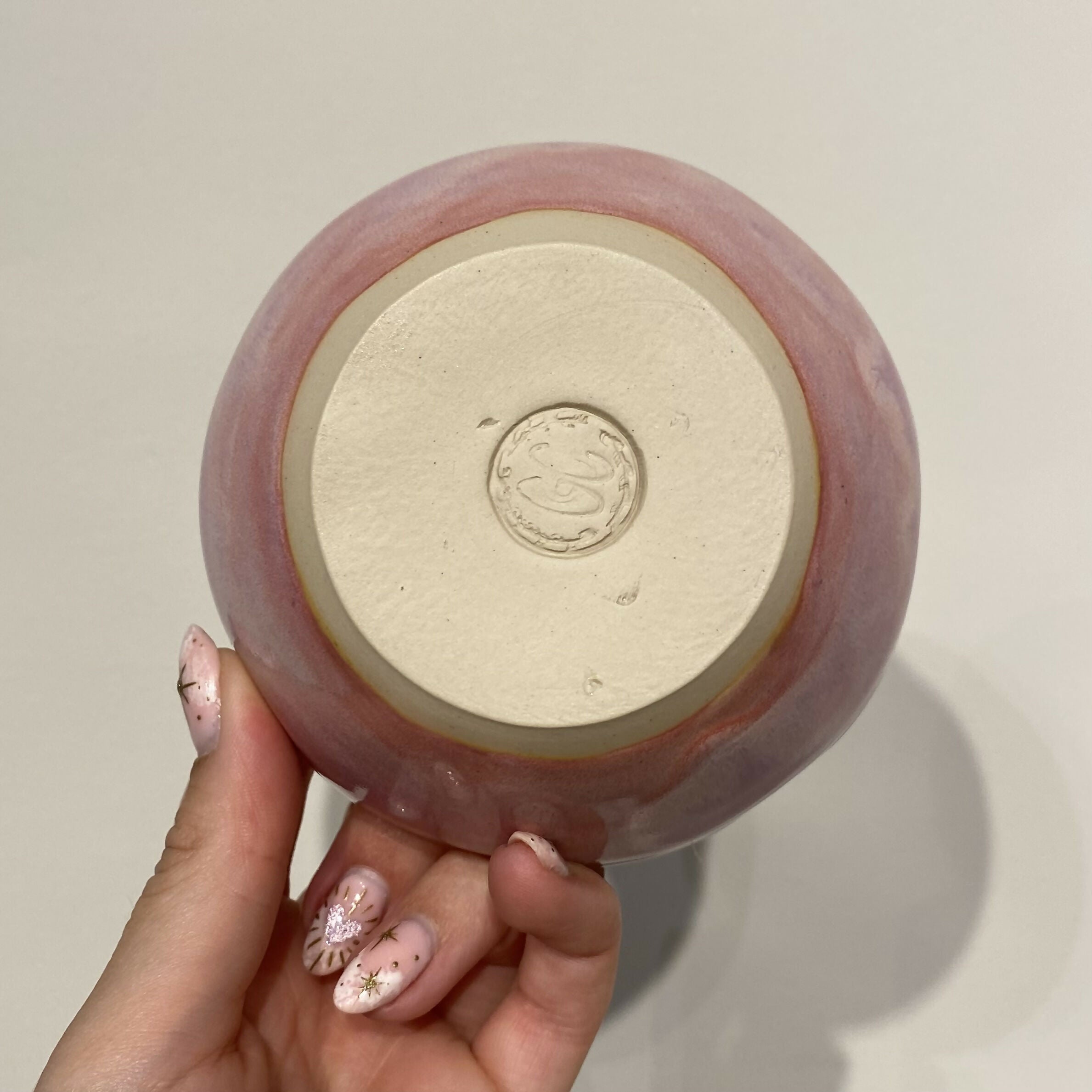Handmade Ceramic Pink Trinket Dish
