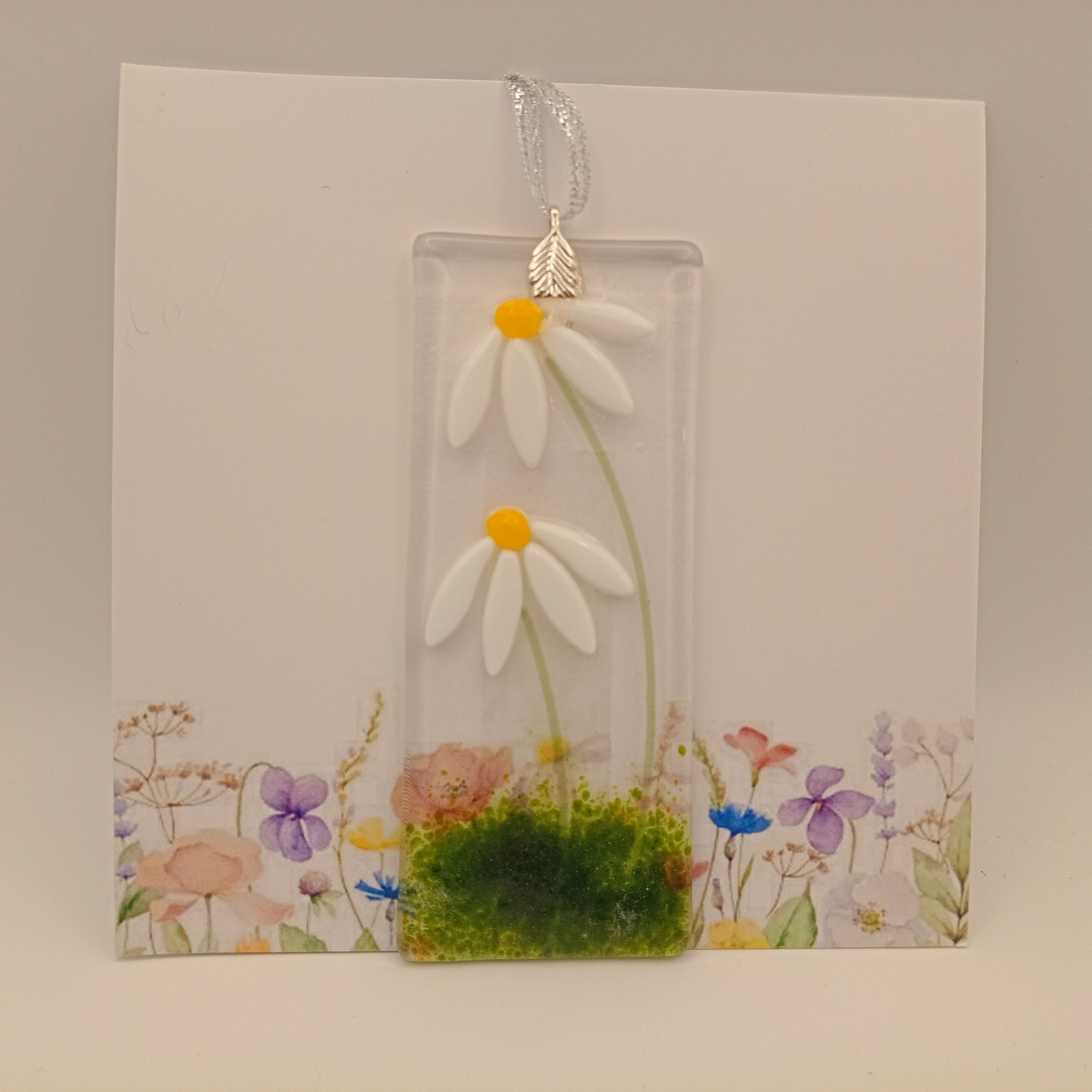 Fused Glass Flower Card