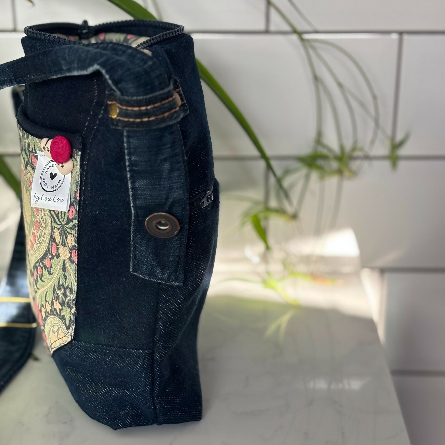 Unique Handcrafted Denim Bag Handbag Made From Upcycled Jeans