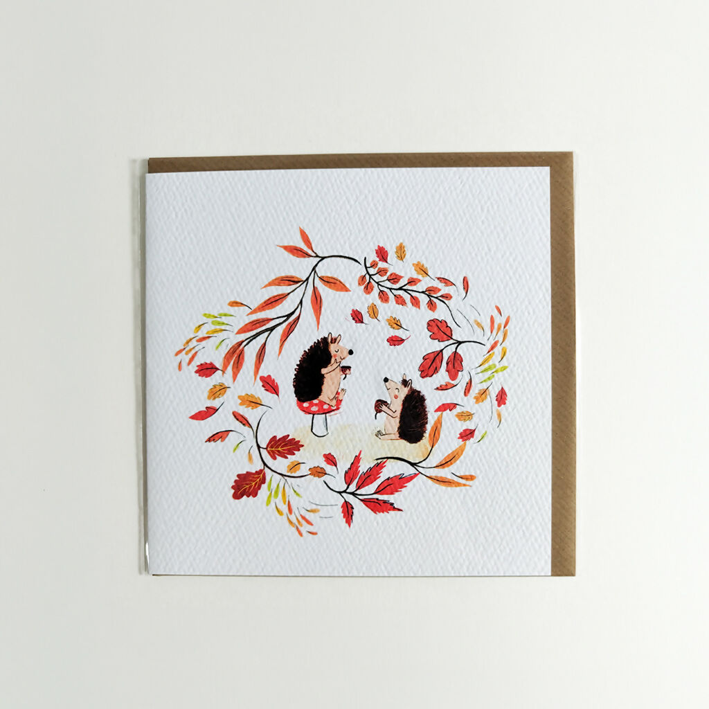 Hedgehog Meeting Greeting Card