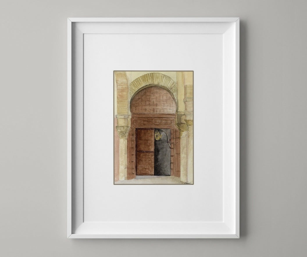 Tunisian Door Watercolour print