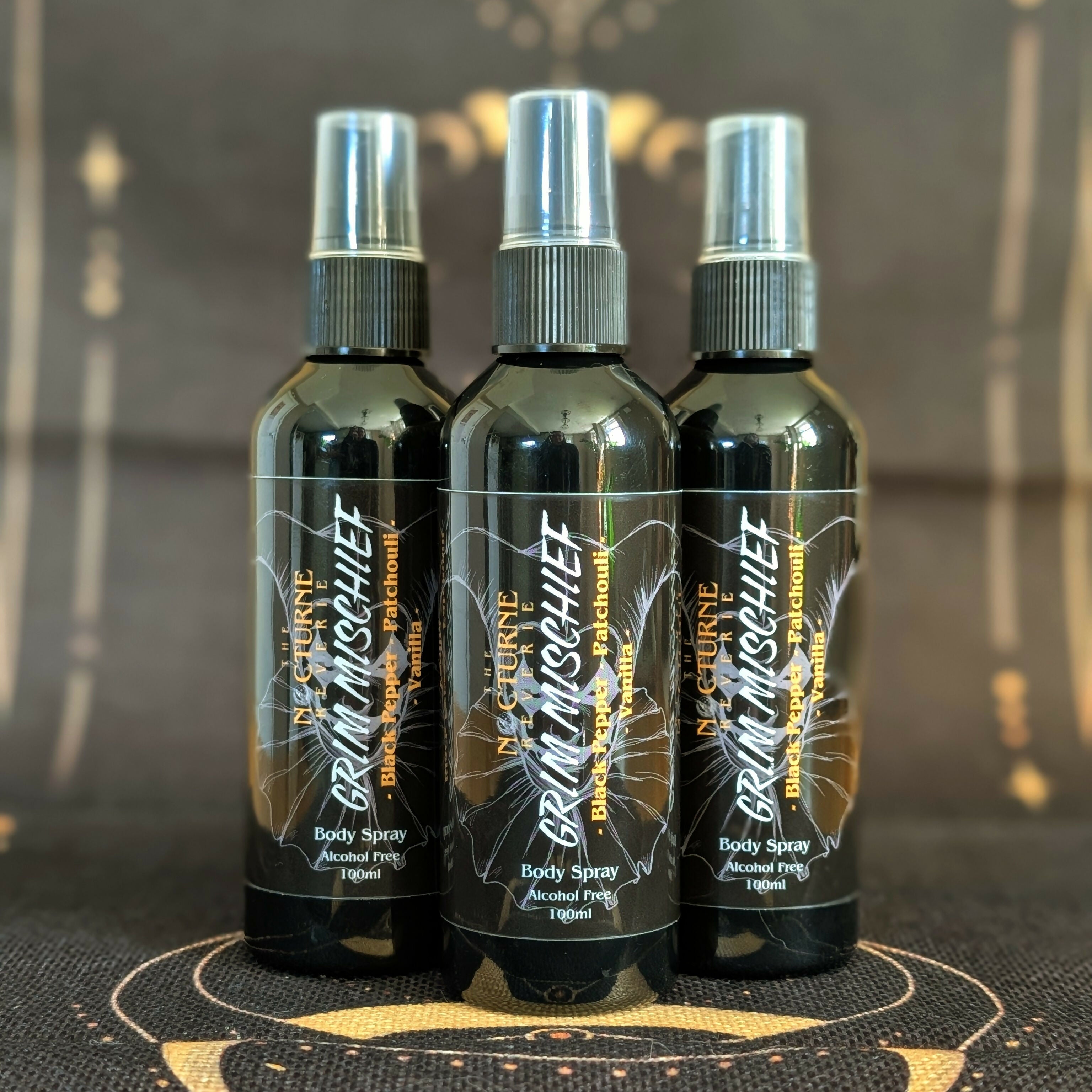 Black Pepper, Patchouli & Vanilla Body Spray/Mist, Alcohol Free