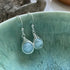 Aquamarine Drop Earrings, Sterling Silver
