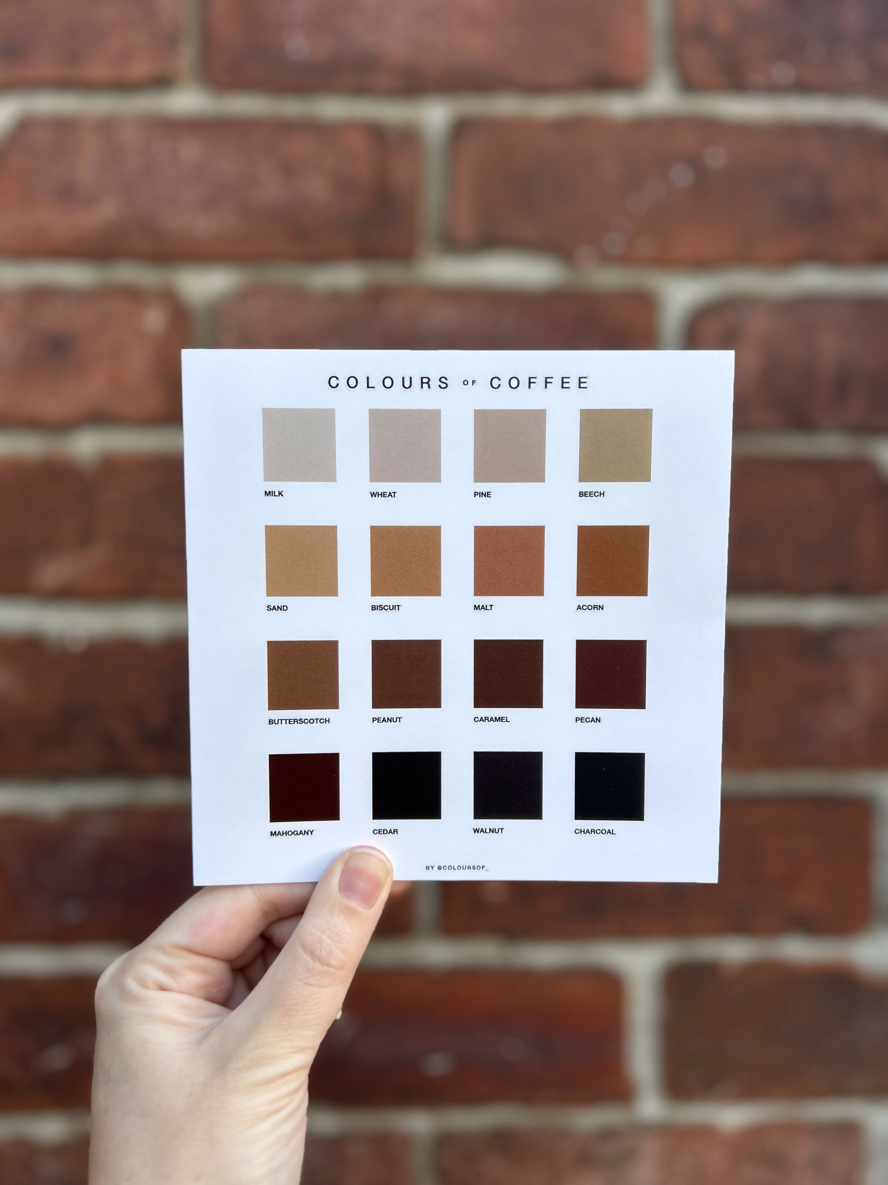 Colours of Coffee - Greetings Card