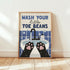 Wash Your Little Toe Beans Cat Print