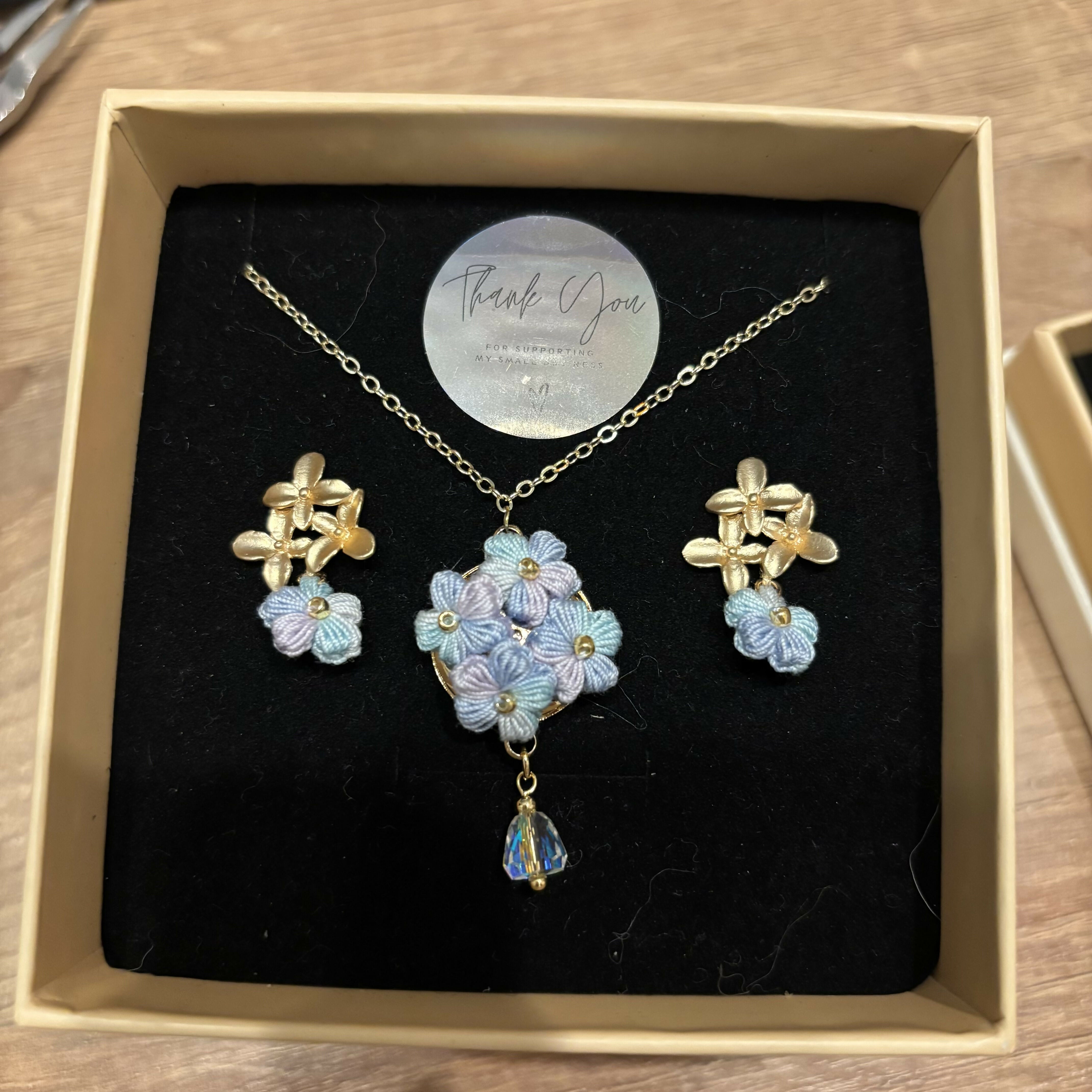 18K Gold Plated Flower Jewellery Set