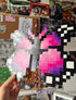 Pixel Pink Butterfly Painting