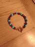 Pure Copper Toggle Catch Bracelet with Copper Hematite, and Turquoise.