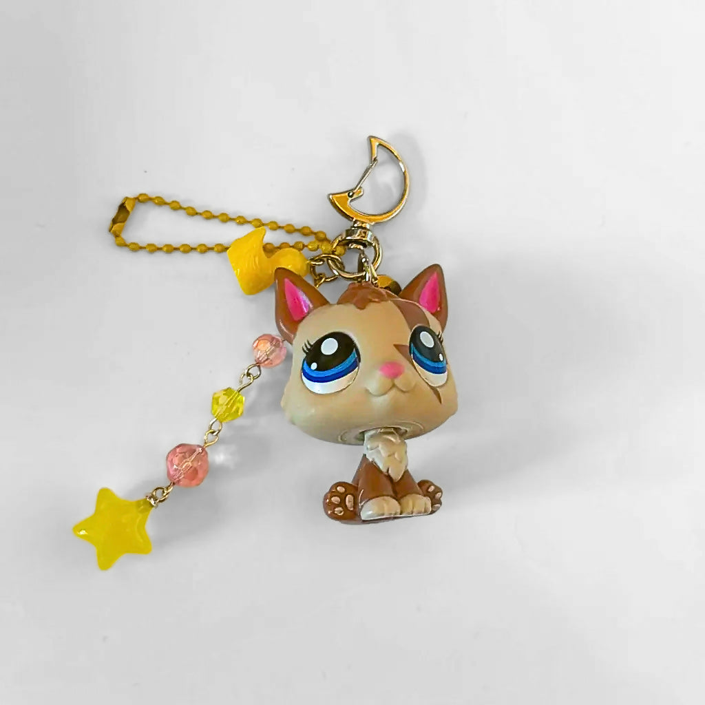 Little Cat with Duck Trinket Keychain