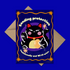 'Sending Protection emotionally and Wi-Fi-Wise" Black lucky Cat Greeting Card