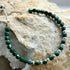 Handmade Sterling Silver Malachite Beaded Bracelet