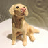Ceramic Happy Golden Retriever Dog Sculpture