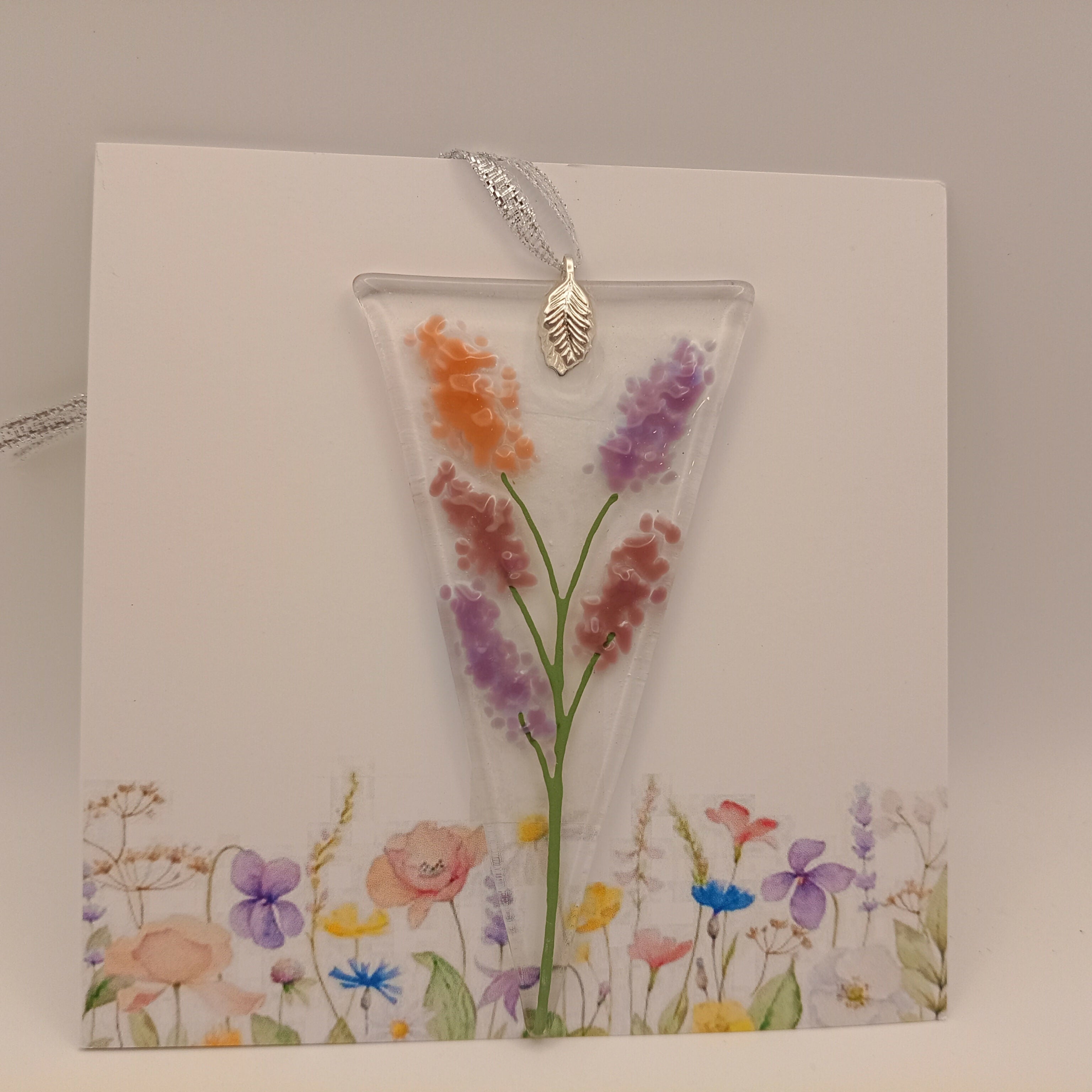 Fused Glass Flower Card