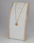 Chunky Gold 3D Heart Charm Necklace on a Flat Gold Plated Chain