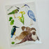 A6 transparent waterproof iridescent wildlife sticker sheet