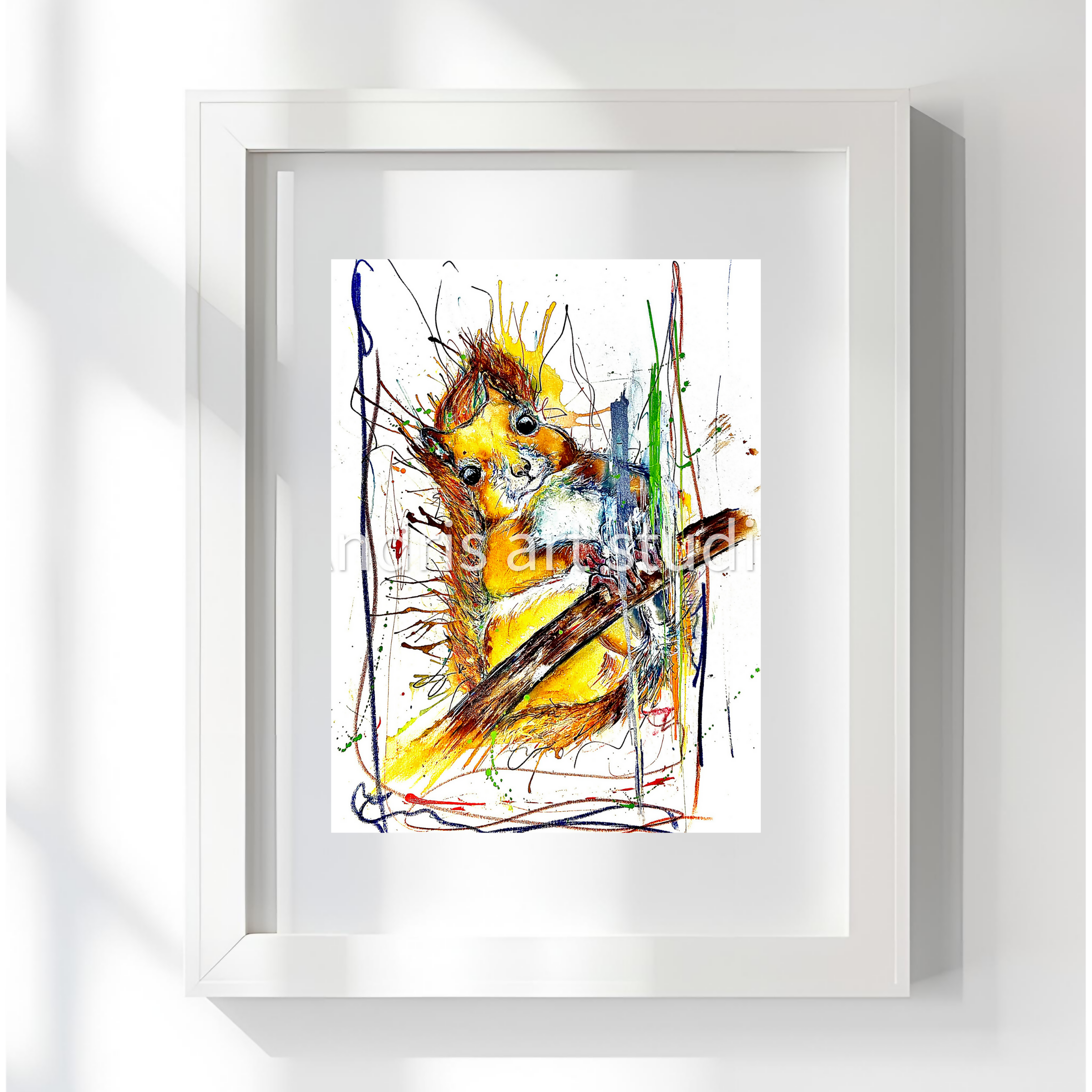 BASIL THE SQUIRREL, FINE ART PRINT