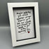 Original Poem - Multiple Options (A6 Box Frame)