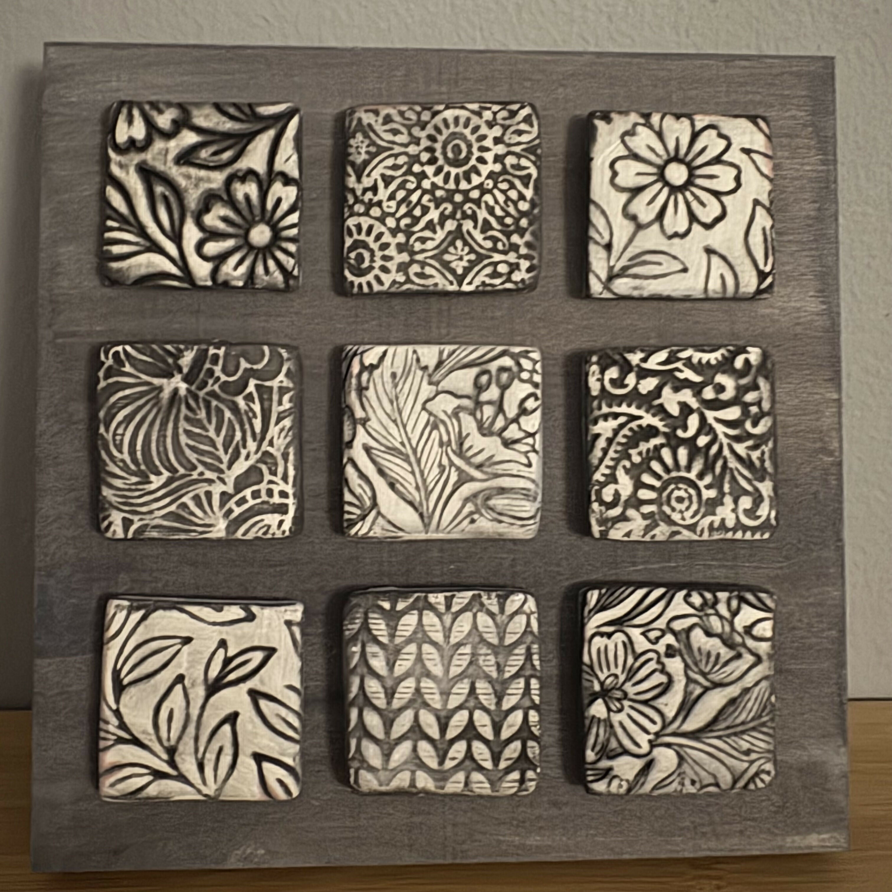 Monochromatic Tile Wall Hanging
