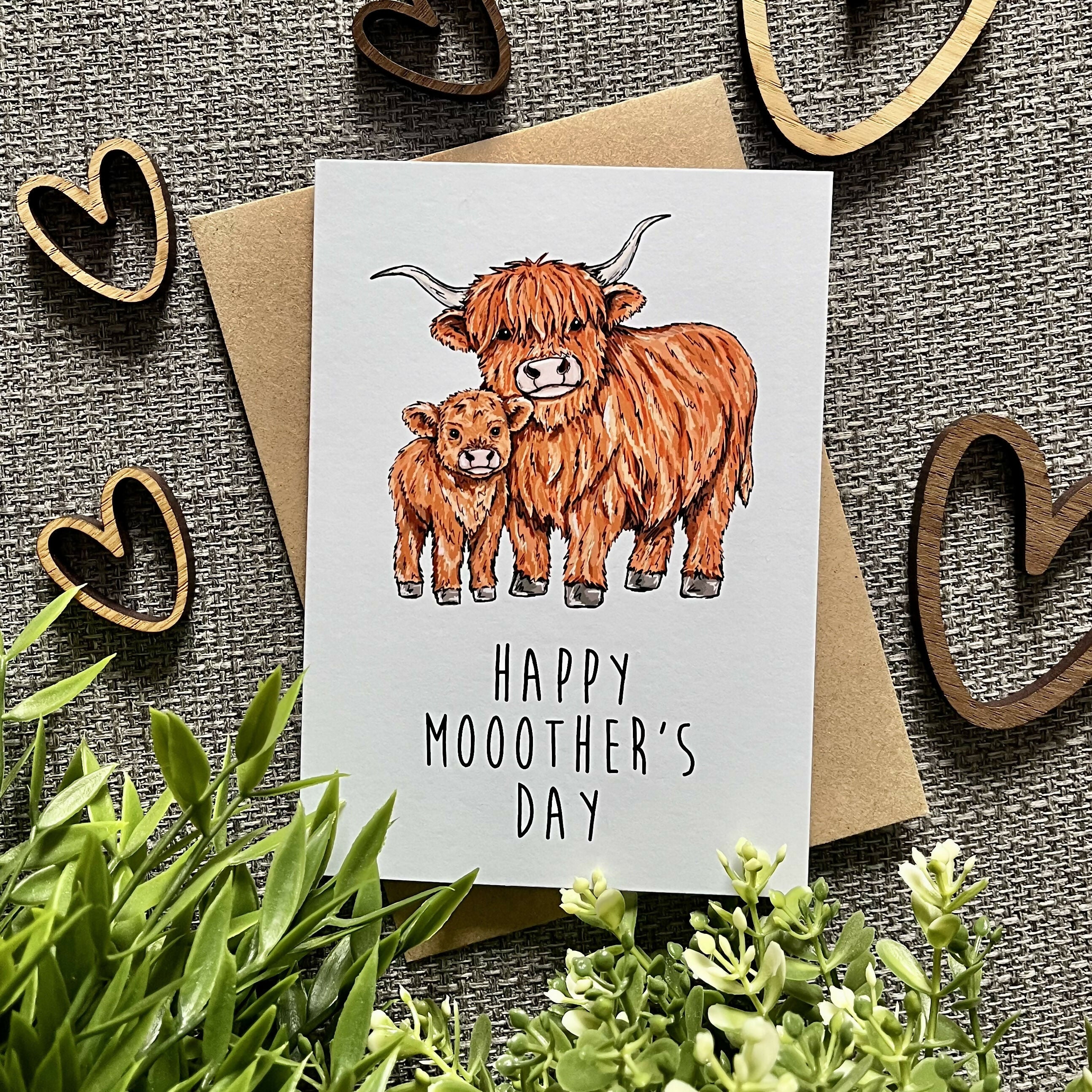 Highland Cow Mother’s Day Card