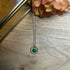 Lovely Green Enamel Circle Necklace